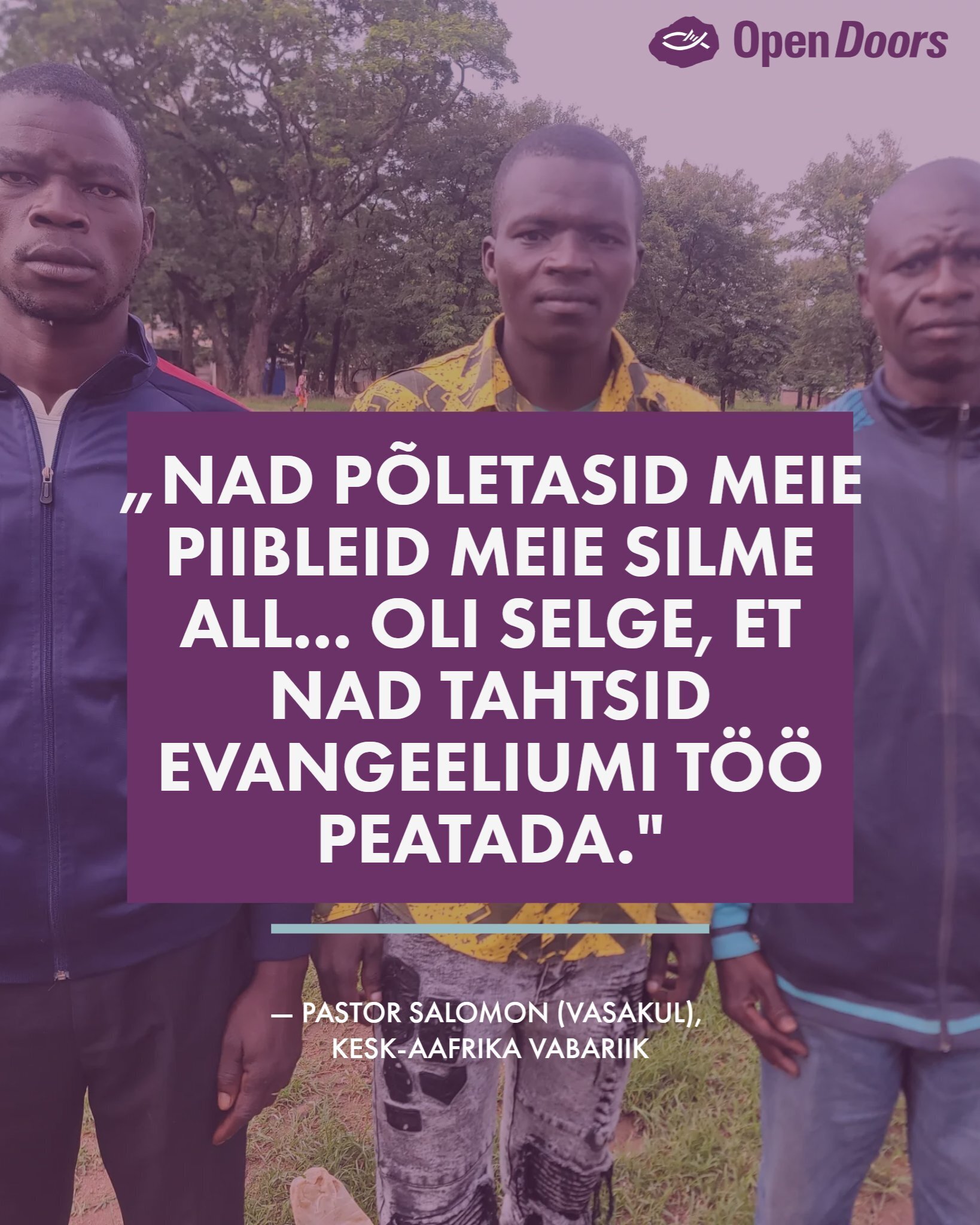 KAV: pastor Salomoni palve ülemaailmsele kogudusele