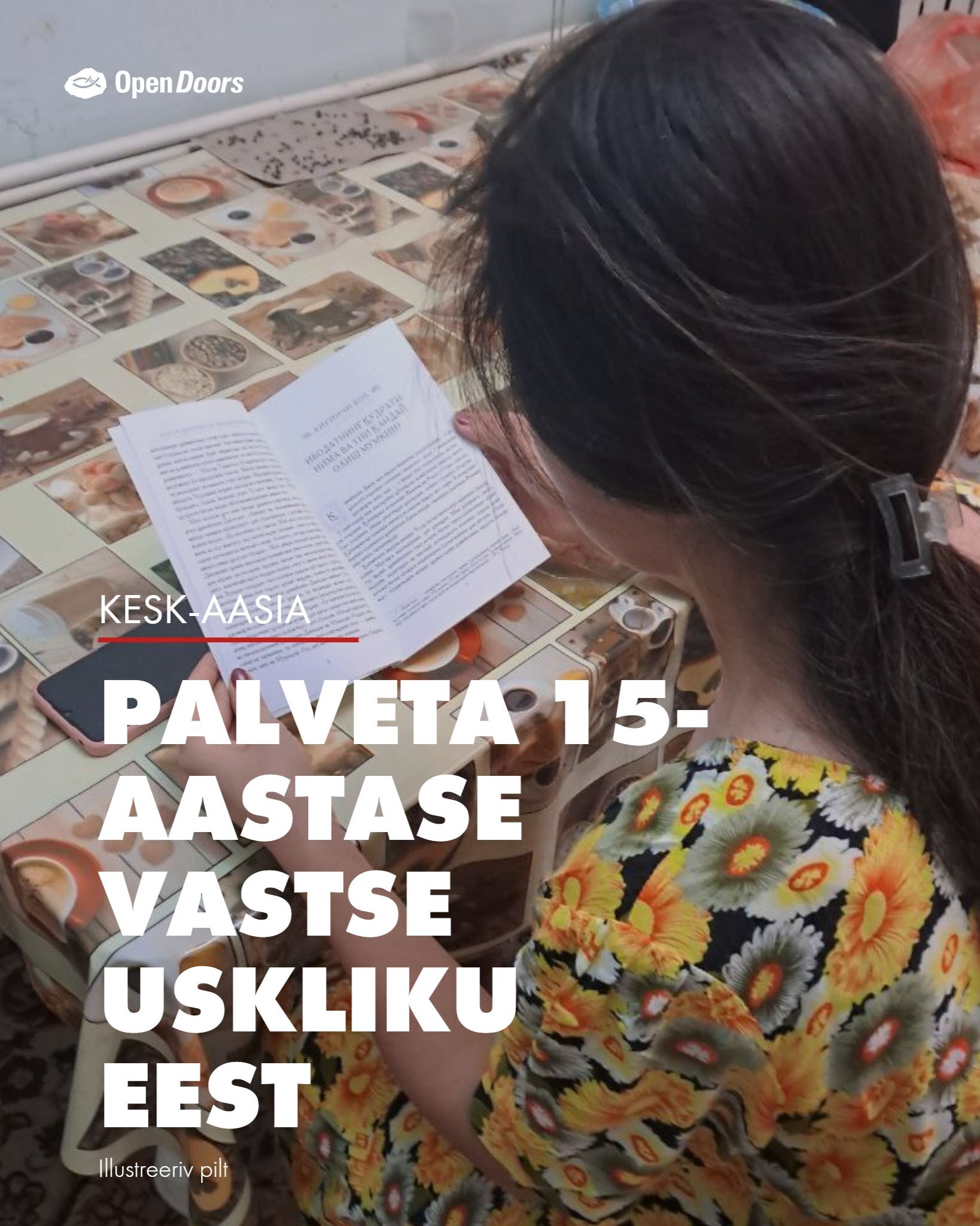 Palveta 15-aastase vastse uskliku eest Kesk-Aasias
